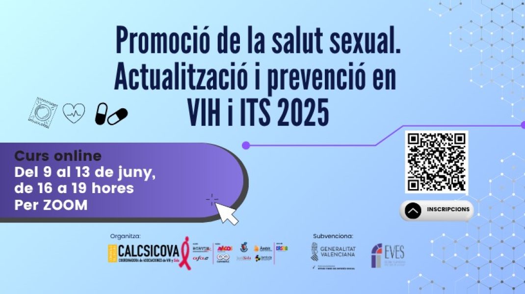 CALCSICOVA presenta el curs “Promoció de la salut sexual. Actualització i Prevenció en VIH i ITS”.
